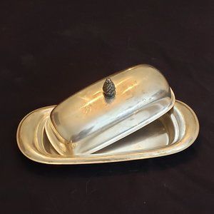 Antique Silver Plated Butter Dish